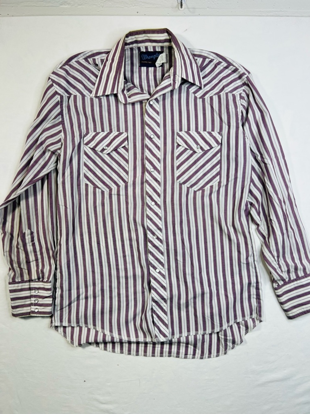 Vintage Wrangler Western Long Sleeve Button Up Shirt Pearl Snap
